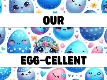 Preview of OUR EGG-CELLENT READING CORNER! Easter Bulletin Board Decor Kit