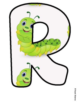 OUR LITTLE CATERPILLARS... Caterpillar Bulletin Board Letters by Swati ...
