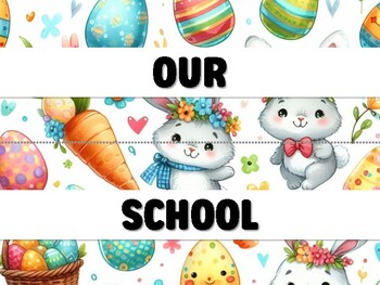 Preview of OUR SCHOOL IS SP-EGG-TACULAR! Easter Bulletin Board Decor Kit
