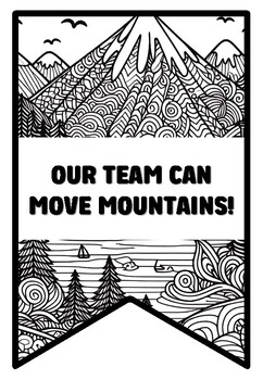 OUR TEAM CAN MOVE MOUNTAINS! 10 Mountain Zentangle Coloring Pages