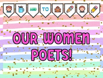 Preview of OUR WOMEN POETS! Poetry Bulletin Board Kit