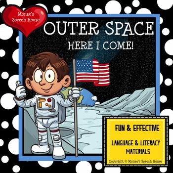 Preview of OUTER SPACE ASTRONAUT Early Reader Literacy Circle Speech Therapy