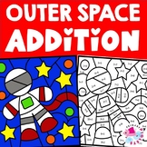 OUTER SPACE COLOR BY NUMBER ADDITION FREE