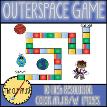 Preview of Outerspace Game Board Clip Art
