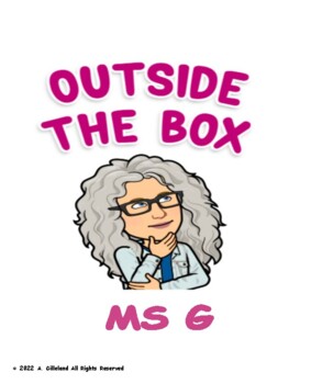 Preview of OUTSIDE THE BOX MS G INTRO PACKET PART I-MY WHY, MY HOW AND MORE