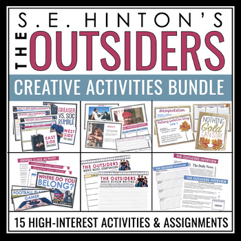Preview of The Outsiders Activity Bundle - Creative Activities & Assignments for the Novel