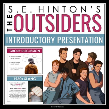 Preview of The Outsiders Introduction Presentation - Discussion, Hinton Biography, Context