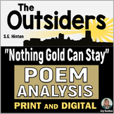 OUTSIDERS "Nothing Gold Can Stay" Poem Analysis - Print & Digital