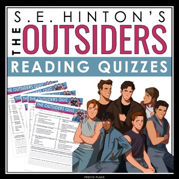 Preview of The Outsiders Quizzes - Multiple Choice and Quote Chapter Quizzes - Answer Key