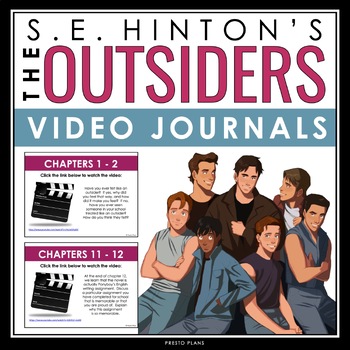 Preview of The Outsiders Writing Prompts - Video Clips and Journal Writing Topics