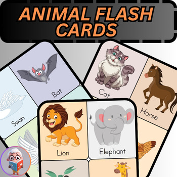 Preview of OVER 100 ANIMAL FLASH CARDS !! Explore & Discover for Young Adventurers .