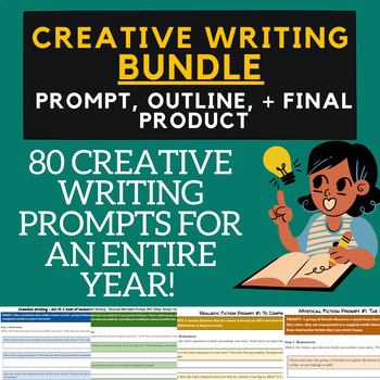 Preview of OVER A FULL YEAR OF CREATIVE WRITING: Prompts, Outlines, + Final Product!