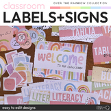 OVER THE RAINBOW Classroom Labels + Signs Pack