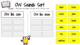 OW Sounds Vowel Team Sorting Activity - Google Slides