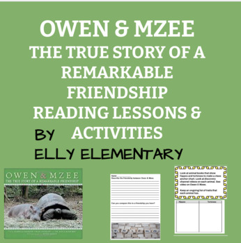 Preview of OWEN & MZEE: READING LESSONS & INTERDISCIPLINARY UNIT (4th Grade Journeys)