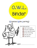 O.W.L. Binder Cover (Organized While Learning)