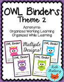 OWL Binder {Student Organization Folder} Theme 2
