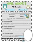 OWL about My Grandpa ~ Father's Day Printable