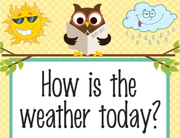 OWLS - Classroom Weather Chart by ARTrageous Fun | TpT