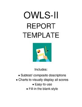 Oral and Written Language Scales OWLS II Evaluation Template with