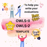 OWLS-II OWLS 2 Template to Help You Write Speech Therapy E
