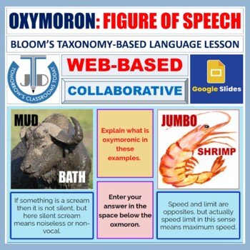 Preview of OXYMORON - FIGURATIVE LANGUAGE: GOOGLE SLIDES