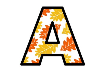 Preview of Oak Leaves, Fall, Autumn, Bulletin Board Letters, Decor, Fall Alphabet Posters