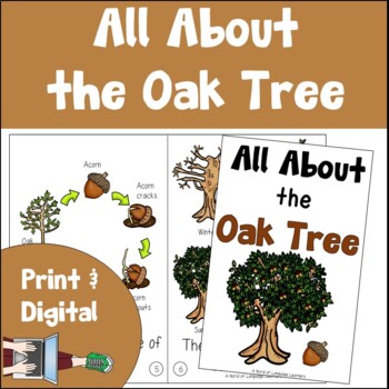 Preview of Oak Tree Emergent Reader and Decodable Book | Print and Digital