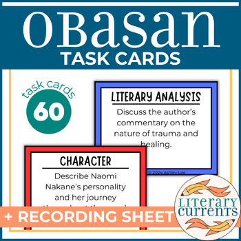 Preview of Obasan | Kogawa | Analysis Task Cards and Response Sheet | AP Lit HS ELA