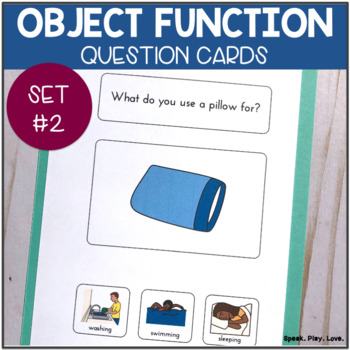 Preview of Function of Objects Speech Therapy Activity w/ Visual Choices | Set #2 | Autism