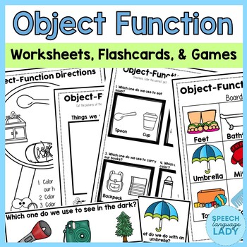 Preview of Object Function | Worksheets, Flashcards and Games