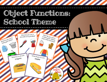 Preview of Object Functions: School Theme