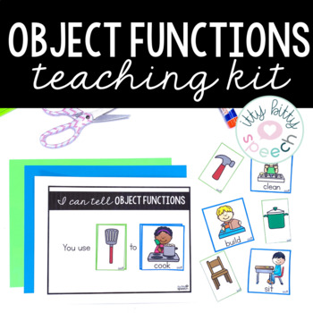 Preview of Object Functions Teaching Kit  Activities for Speech Therapy -includes BOOM Deck