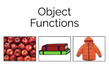 Preview of Object Functions for Speech-Language Therapy on Boom Cards™