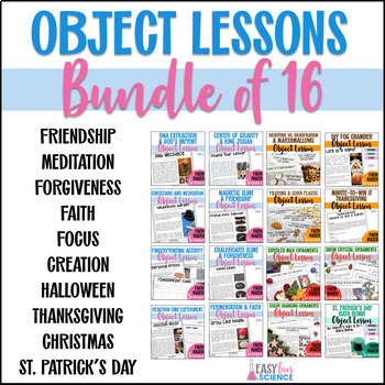 Preview of Science Sunday School Lessons: Science Activity Object Lessons for Bible Stories