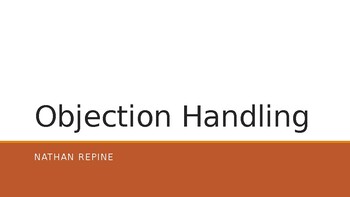 Preview of Objection Handling Presentation