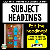 Homework Headings Subject Headers for all Subject Areas fo