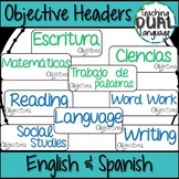 Objective Headers in Spanish and English