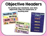 Objective Headings for Posting Standards (Primary)