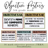Objective Posters for Entire School Year: 5th Grade