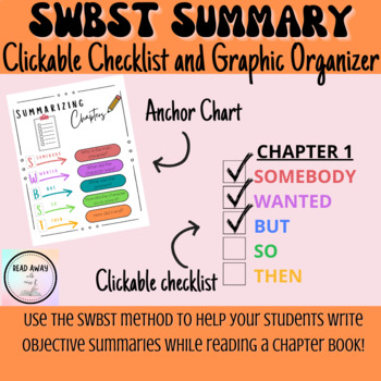 Preview of Objective Summaries  SWBST - Clickable Checklist - Anchor Chart Included!