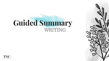 Preview of Objective Summary Guided Writing