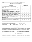 Objective Summary Rubric and Portfolio Reflection