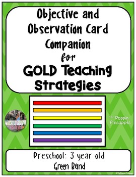 Preview of Objective and Observation Card Companion for GOLD Teaching Strategies (3 yr old)