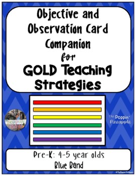 Preview of Objective and Observation Card Companion for GOLD Teaching Strategies (Pre-K)