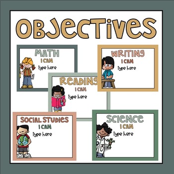 Preview of Objectives Template