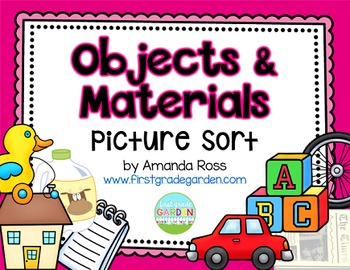 Preview of Objects and Materials Picture Sort