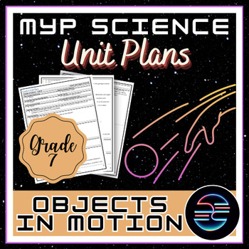 Preview of Objects in Motion Unit Plan - Grade 7 MYP Middle School Science