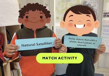 Preview of Objects in Space Vocabulary Match Activity (Get your kids up & moving)