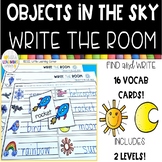 Objects in the Sky Write the Room | Sensory Bin Activity